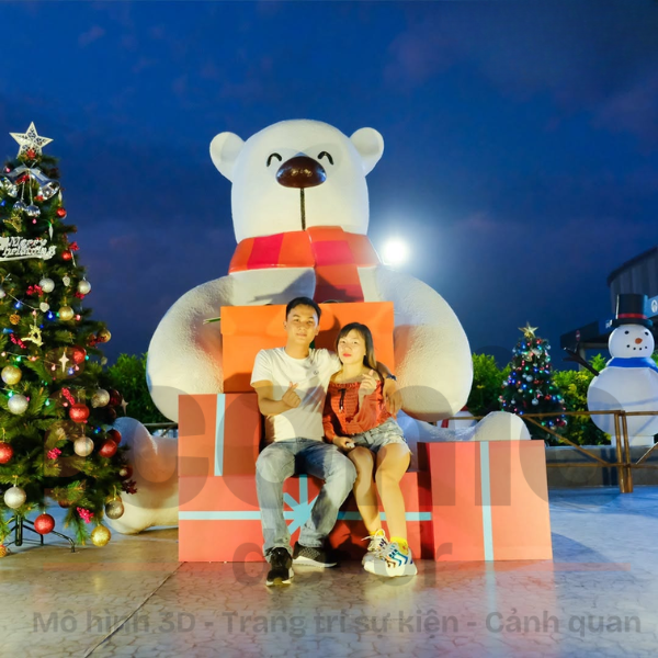 Thi Công Mô Hình Gấu 3D Trang Trí Tại AEON Mall Bình Dương | ICONIC DECOR