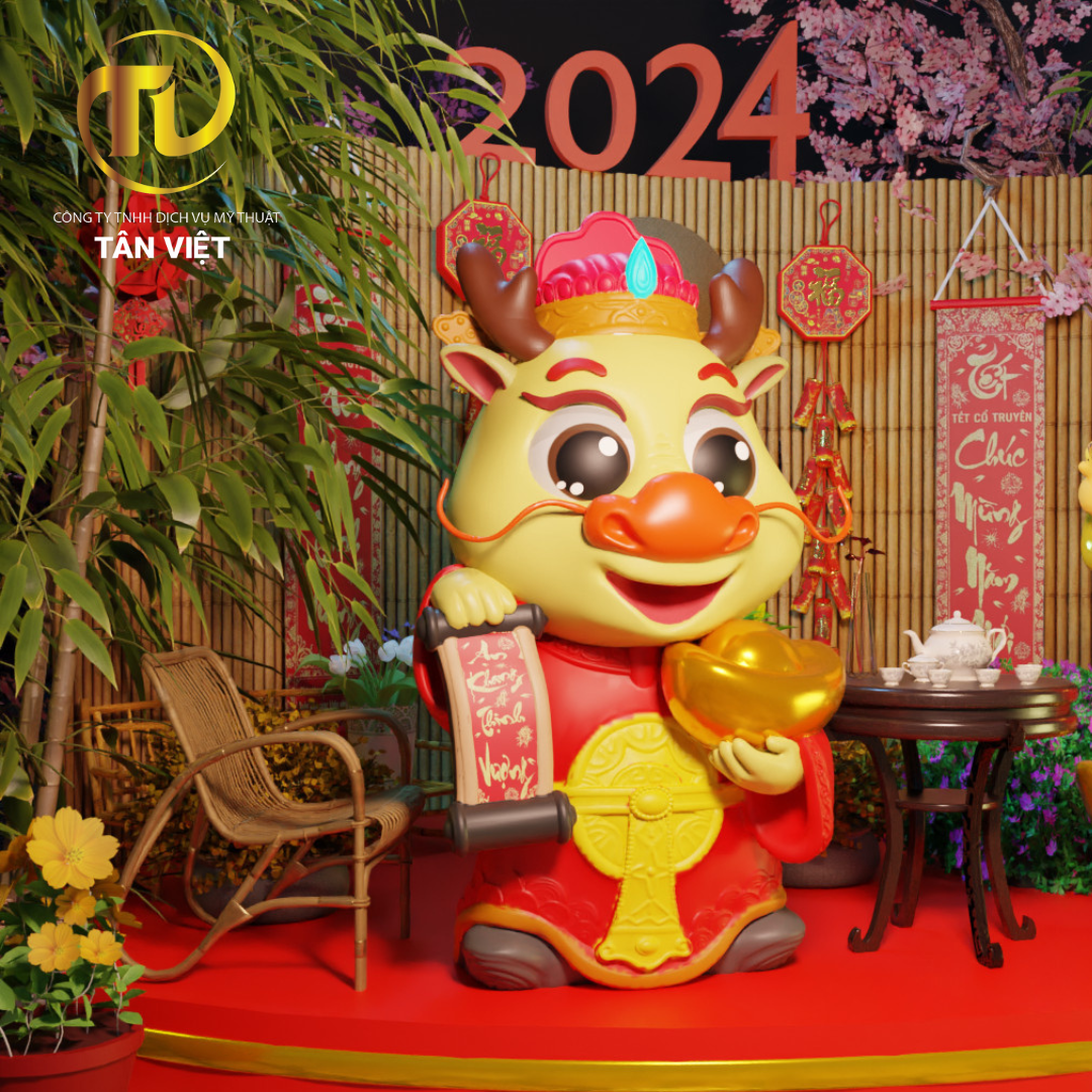 Mô hình rồng Tết 2024